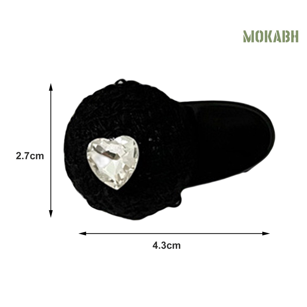 Kẹp Tóc Hình Trái Tim Đính Đá Chống Trượt Trọng Lượng Nhẹ Màu Sắc Ngọt Ngào