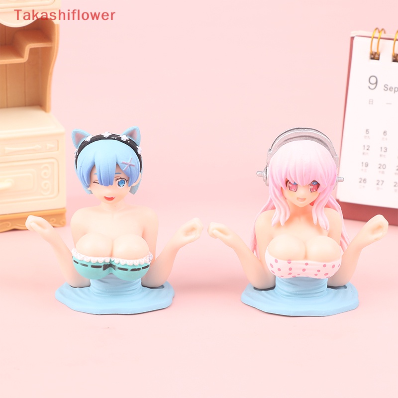 (Takashiflower) Búp Bê Lắc Ngực Trang Trí Bảng Điều Khiển Xe Hơi Gợi Cảm Dễ Thương