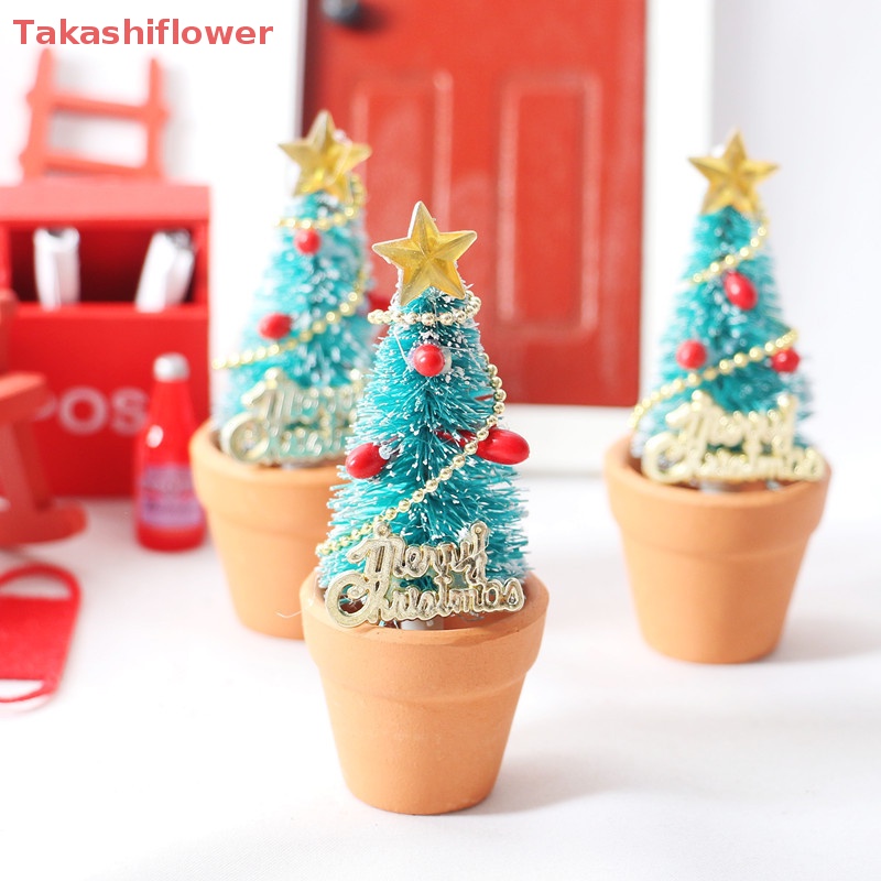 Mô Hình Cây Thông Giáng Sinh Tự Trang Trí Nhà Búp Bê Tỉ Lệ 1: 12