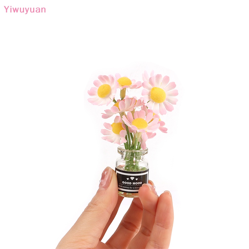1 Bộ Chậu Hoa Cúc Mini Trang Trí Nhà Búp Bê Tỉ Lệ 1 / 6 Mới