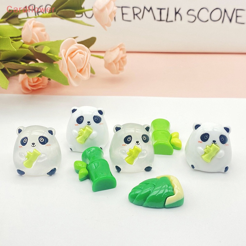 2 Kẹp Tóc Hình Gấu Trúc Bằng Nhựa Phát Quang DIY Mới