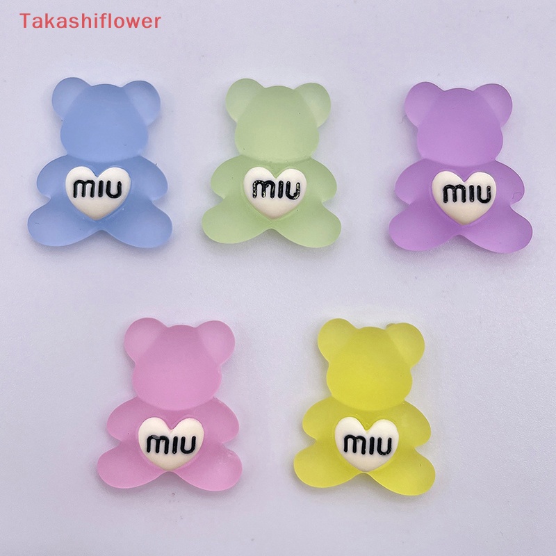 Bộ 2 Miếng Dán Hình Gấu Dạ Quang Trang Trí Bảng Điều Khiển Xe Hơi / Nhà Cửa / Sân Vườn Diy