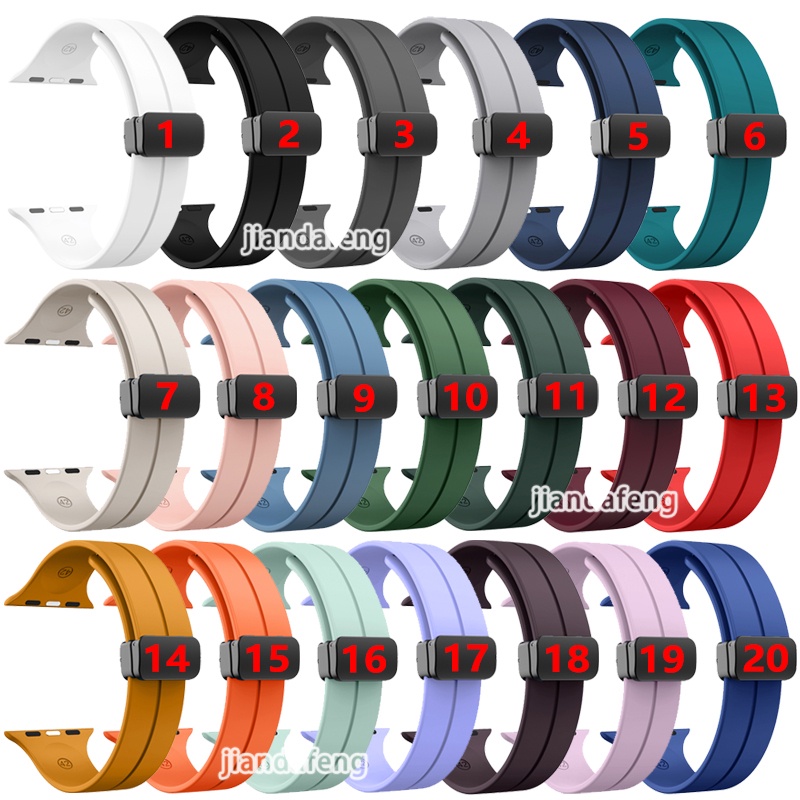 Dây Đeo Khóa Nam Châm Cho Đồng Hồ Thông Minh Apple watch Series 8 7 SE 6 5 4 3 Ultra iwatch 40mm 44mm 41mm 45mm 49mm