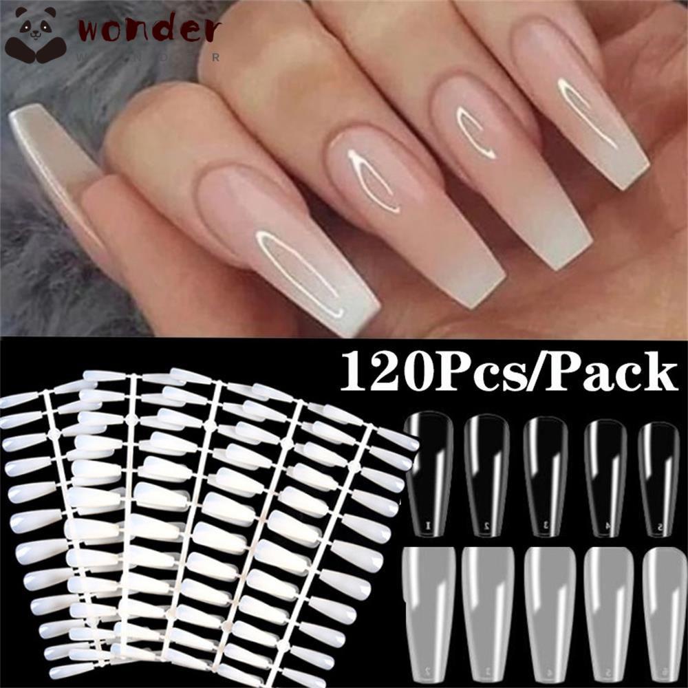 120 Móng Tay Giả Múa Ba Lê Trong Suốt Màu Sắc Tự Nhiên