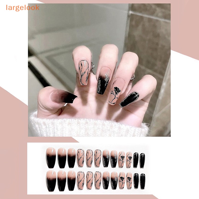 Hộp 24 Móng Tay Giả Phủ Toàn Diện Tháo Rời Được