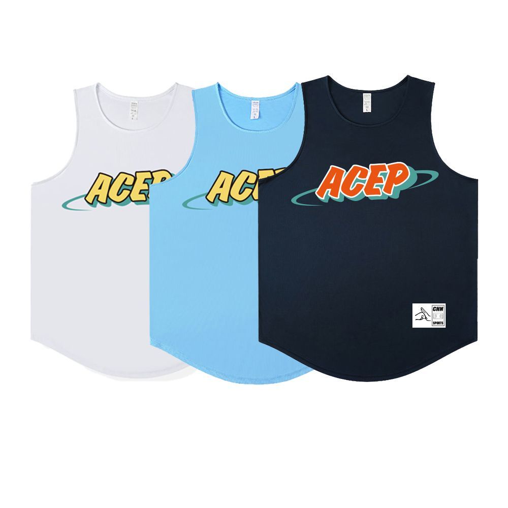 Áo Ba Lỗ Thể Thao Dáng Rộng Thoáng Khí Thấm Hút Mồ Hôi Nhanh Khô Phong Cách Đường Phố Mỹ Cho Nam