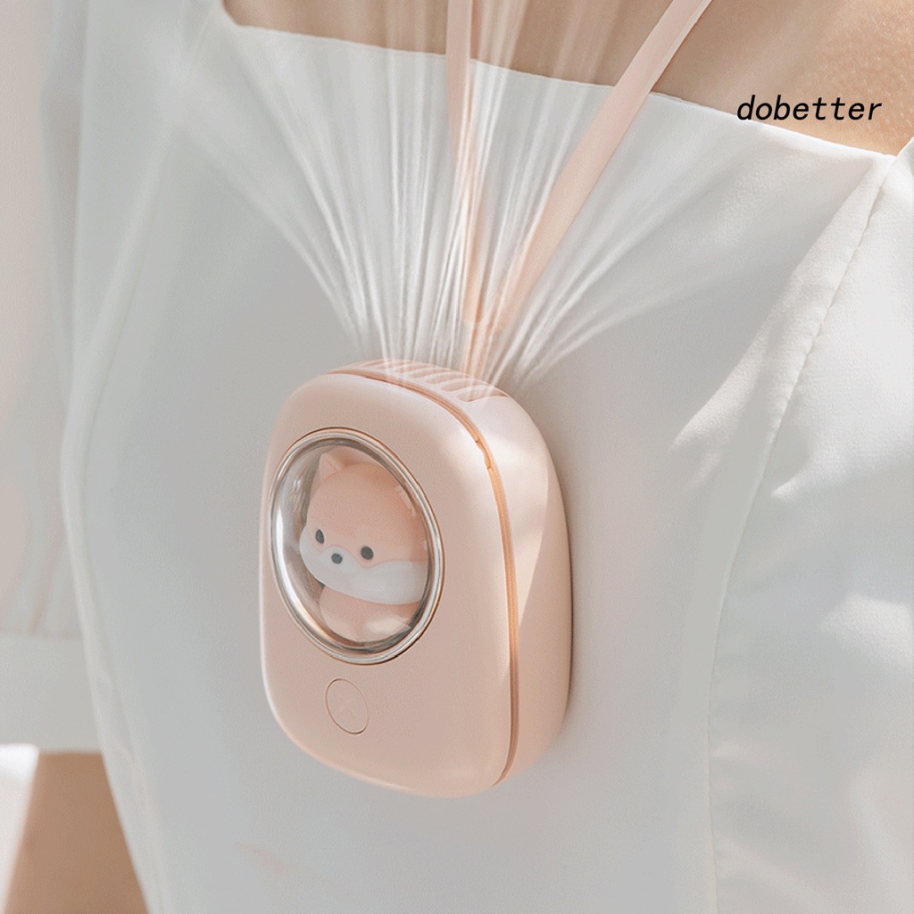 Quạt Làm Mát Đeo Cổ 3 Tốc Độ Rảnh Tay Kèm Sạc USB Tiện Dụng Cho Mùa Hè