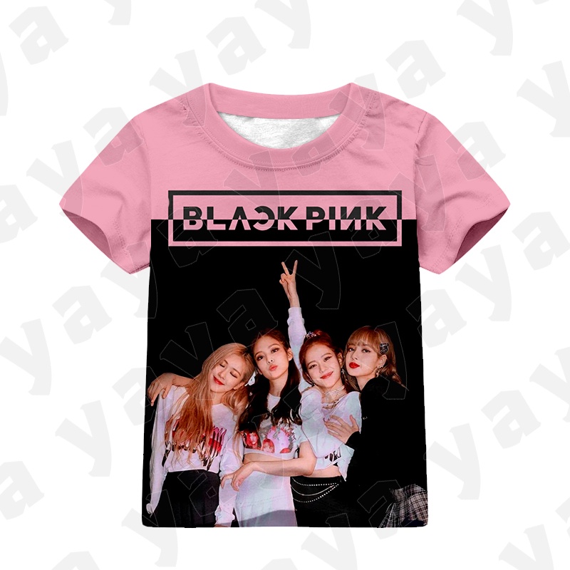 Áo Thun Tay Ngắn In Hình Nhóm Nhạc blackpink 3d Cho Bé