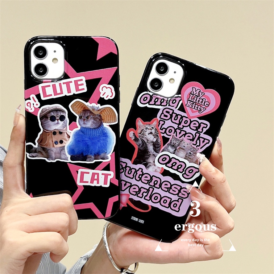 Ốp Điện Thoại TPU Mềm Bóng In Hình Mèo Cho IPhone 14 13 12 11 Pro Max SE2020 X XR Xs Max 7 8 6 6s Plus