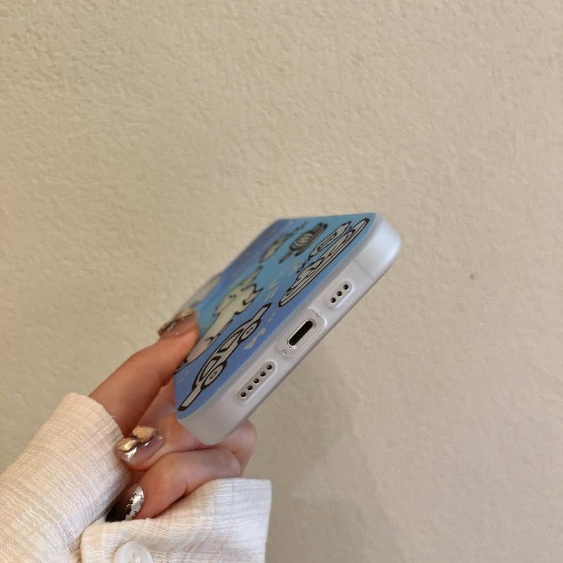 Ốp Điện Thoại Trong Suốt Họa Tiết Hoạt Hình Chú Chó Phong Cách Hàn Quốc Cho iPhone 11 12 13 14 Pro Max 14ProMax