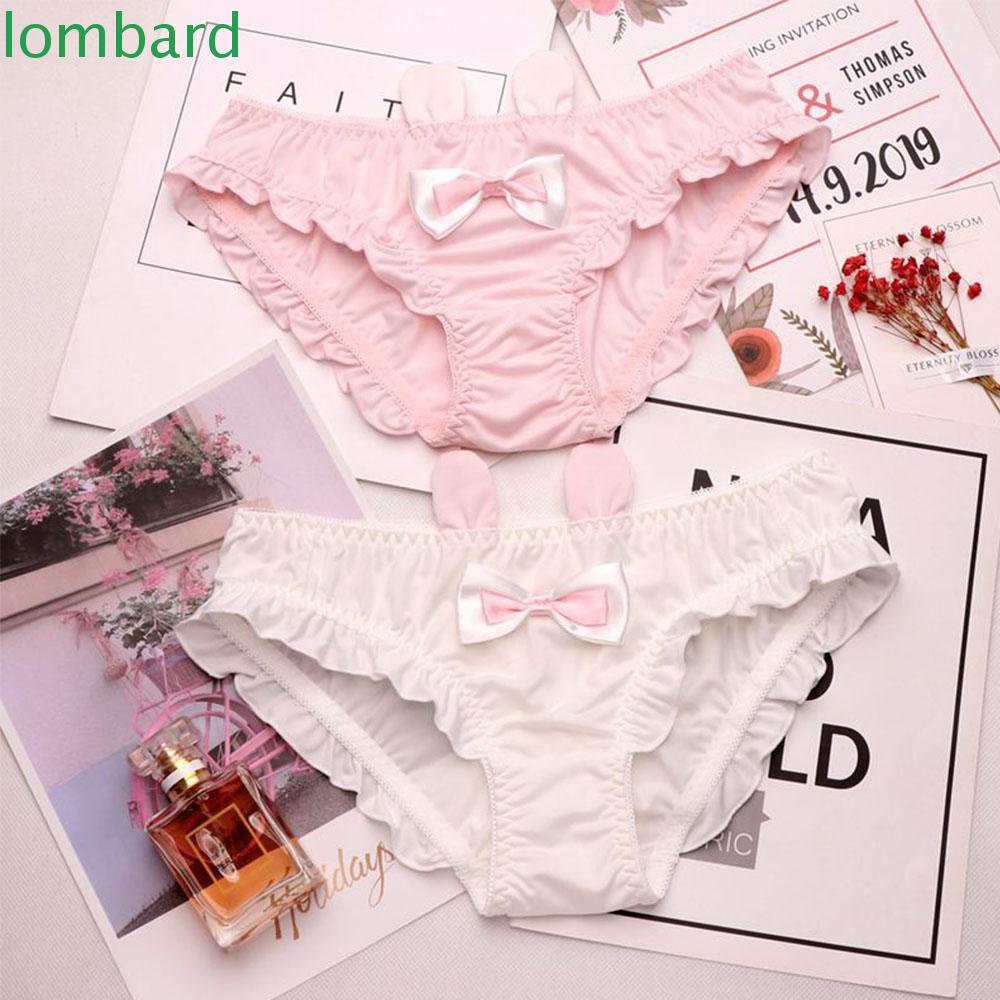 Quần Lót Phối Bèo Đính Nơ Phong Cách Lolita Dễ Thương Cho Bé Gái