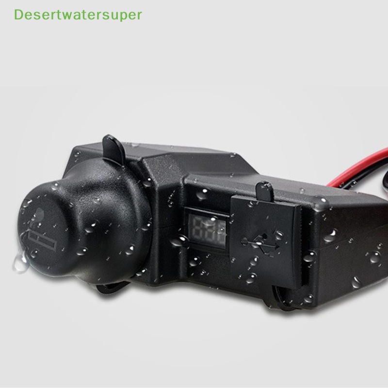 Ổ Cắm Sạc Điện Thoại Hai Cổng USB Cho Xe Mô Tô