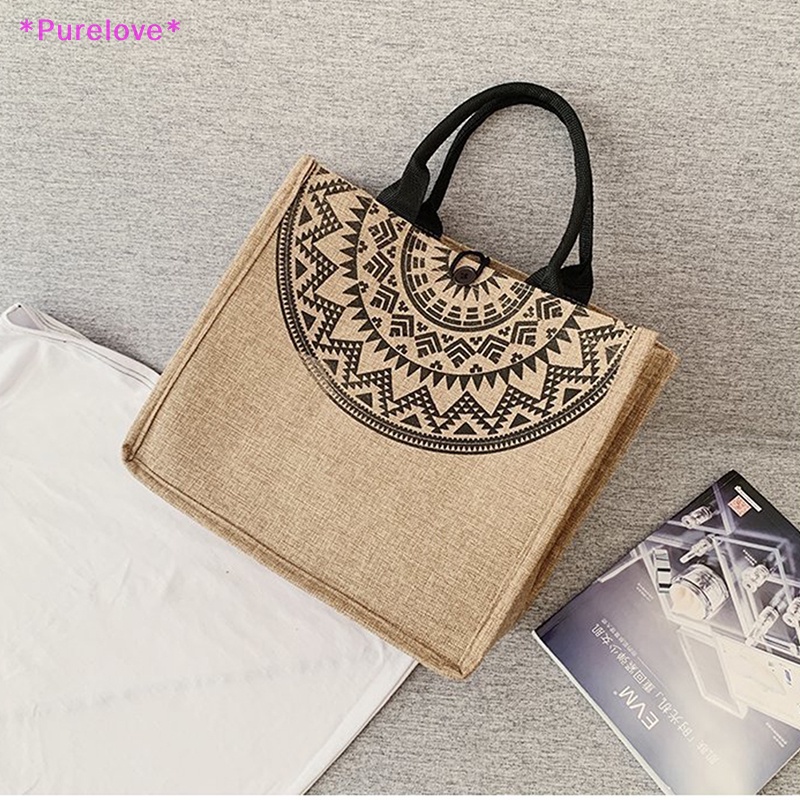 Túi Xách Canvas Tái Sử Dụng Thời Trang Cho Nữ Mới