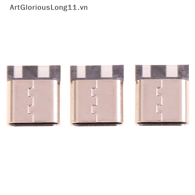 Set 10 Đầu Nối Ổ Cắm USB Loại C 2 Chấu 3A Chuyên Dụng