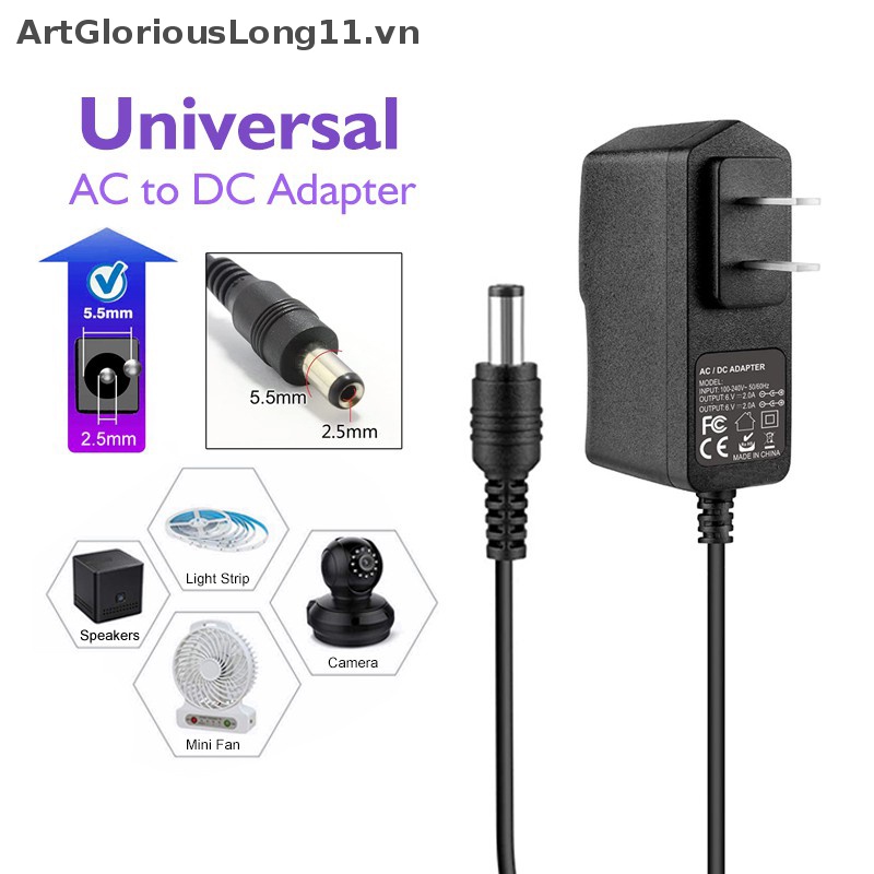 Phích Cắm Sạc Nguồn AC 100V-240V DC 5V 1A 2A Tiện Dụng