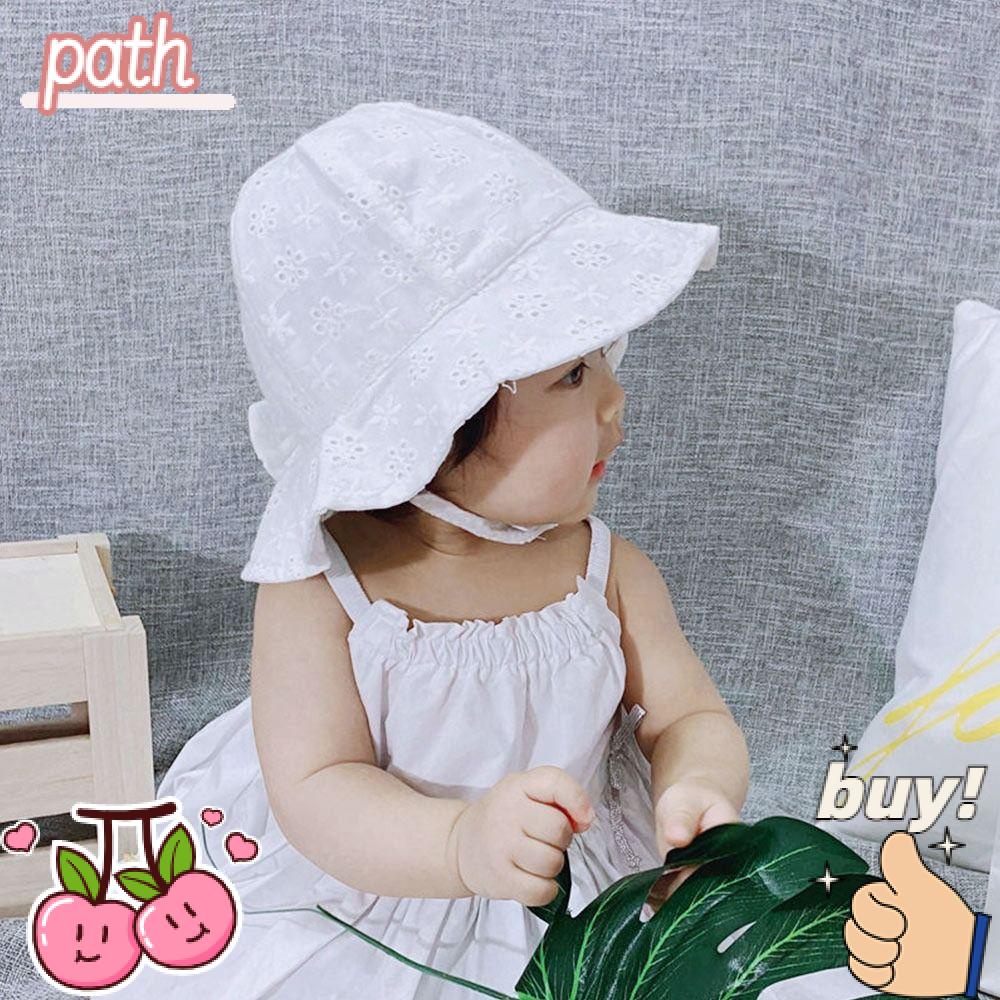 Mũ Bucket Panama Thắt Nơ Phối Ren Bảo Vệ Chống Tia Uv Cho Bé