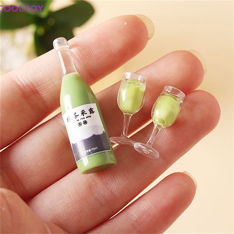 1 Bộ Ly Uống Rượu Mini Tỉ Lệ 1: 12 Dùng Trang Trí Nhà Búp Bê