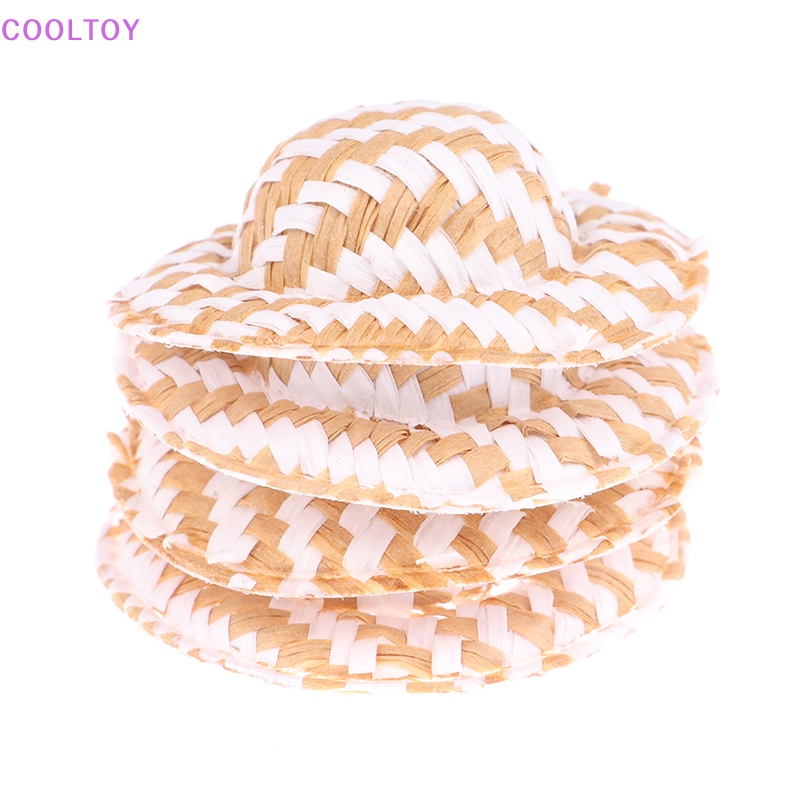 Set 10 Mũ Rơm Mini 5cm Trang Trí Nhà Búp Bê
