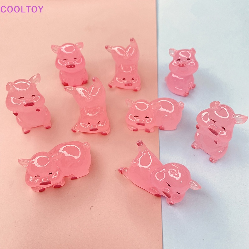 Cooltoy Đồ Chơi Mô Phỏng Hình Chú Heo Bằng Resin Phát Sáng Dễ Thương DIY