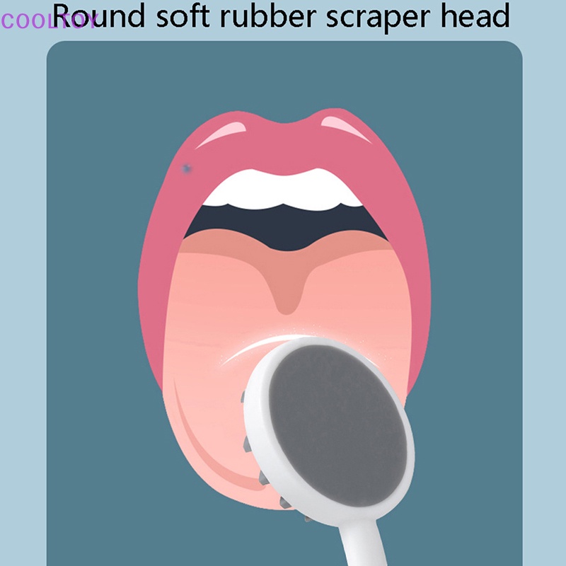 Cooltoy Dụng Cụ Làm Sạch Lưỡi Hai Mặt Bằng Silicone Chăm Sóc Răng Miệng