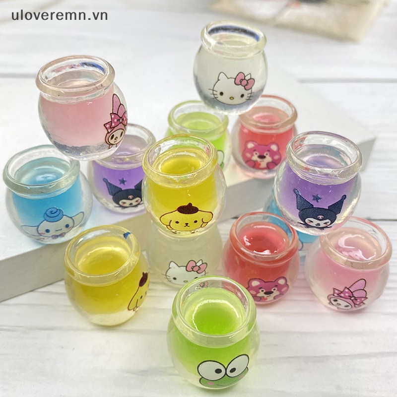 Bộ 3 Mô Hình Chậu Mật Ong Hoạt Hình Mini Phát Sáng Dùng Làm Trang Sức Thủ Công DIY