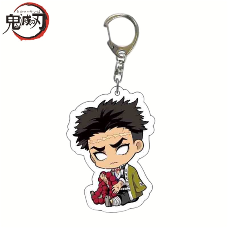 Móc Khóa Điện Thoại / Ví Cầm Tay Hai Mặt Họa Tiết Nhân Vật Hoạt Hình Demon Slayer Tanjiro Nhật Bản Thích Hợp Làm Quà Tặng
