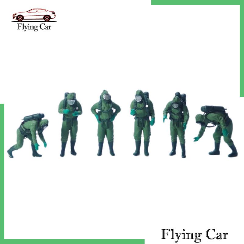 [Lzdjfmy2] 6x 1: 64 Người Lính Cứu Hỏa Trang Trí Tiểu Cảnh