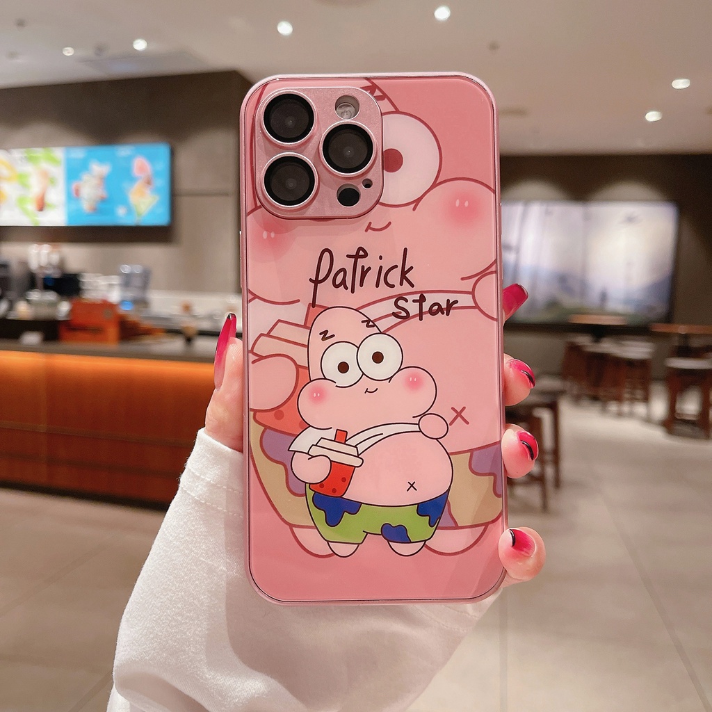 Ốp Điện Thoại PC Cứng Chống Rơi Hình Spongebob Cho iPhone 11 12 13 14 PRO MAX XR XS 7 8 Plus
