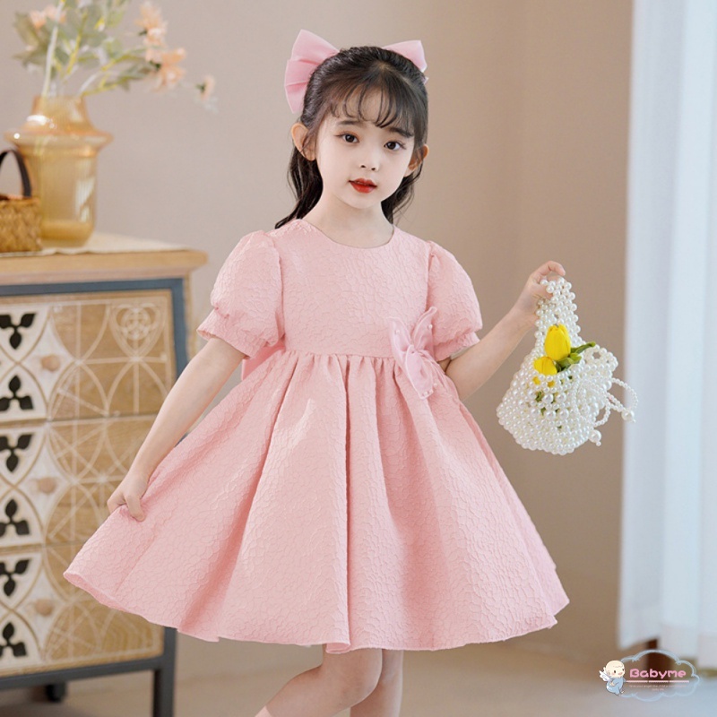 Đầm Công Chúa Đính Nơ Thoáng Khí Dễ Thương Cho Bé Gái