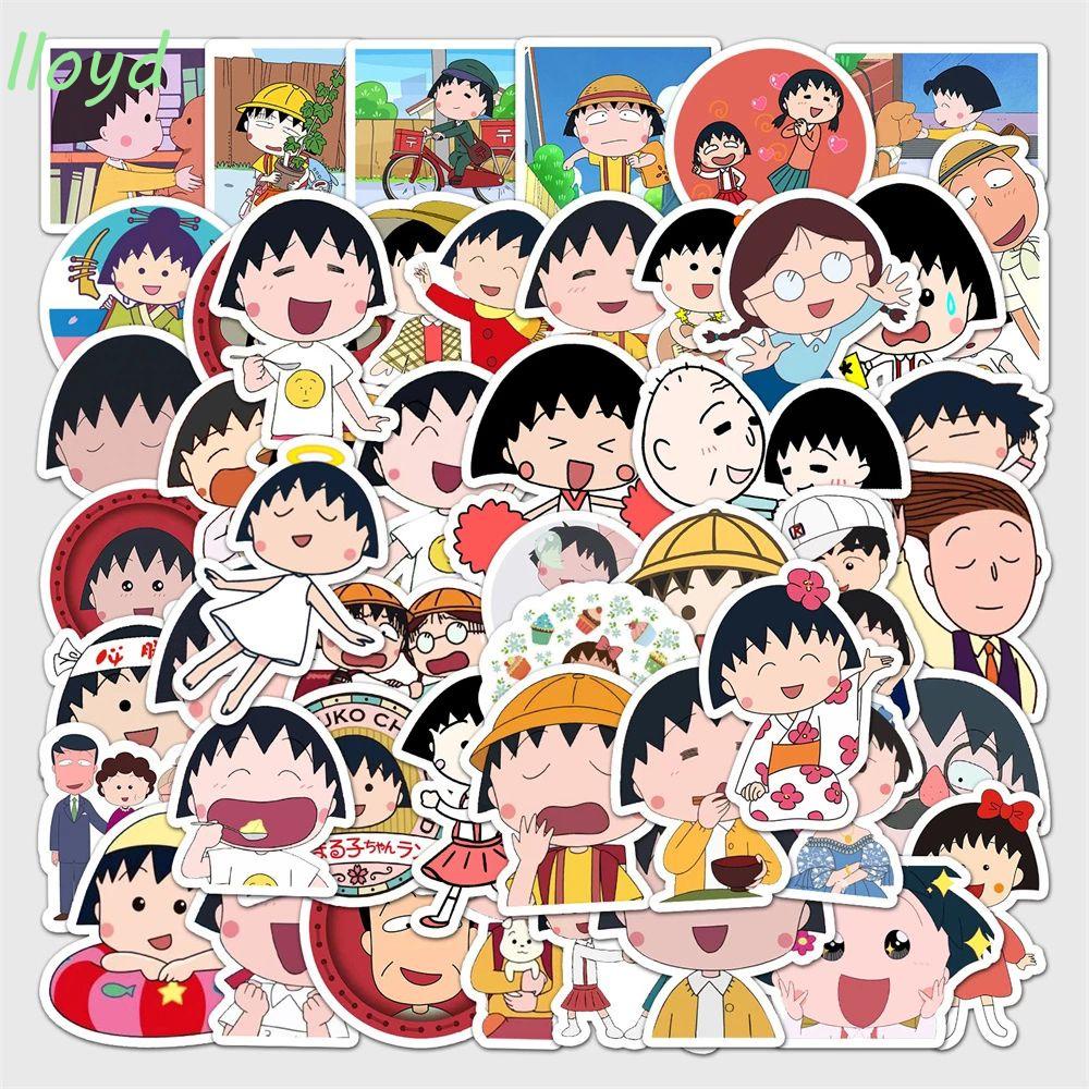 Nhãn Dán Trang Trí Hành Lý / Ván Trượt / Laptop Tự Dính Họa Tiết Hoạt Hình Cherry Maruko Dễ Thương