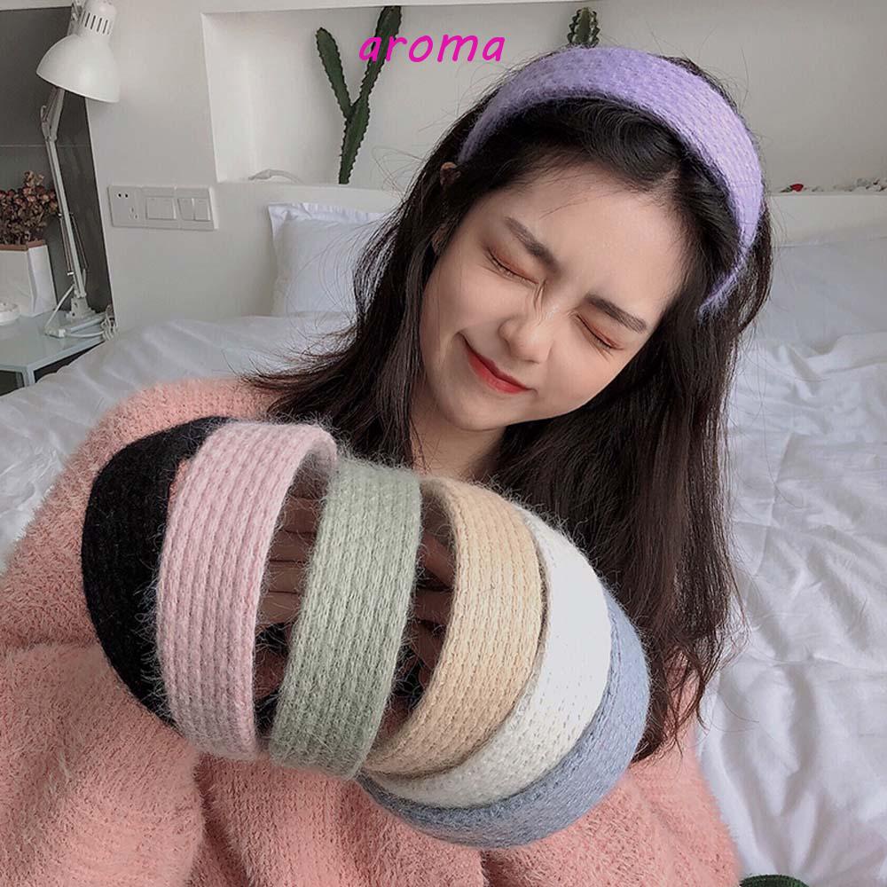 Băng Đô Len Màu Sắc Thời Trang Thu Đông Hàn Quốc