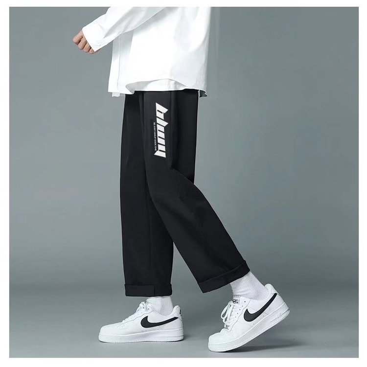 Quần Dài Ống Rộng Vải Lụa Mát Mỏng Nhanh Khô Thời Trang Mùa Hè Cho Nam