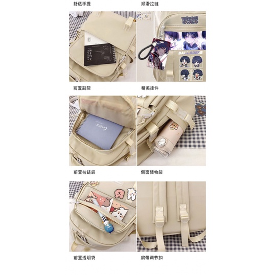Genshin Impact Peripheral schoolbag Scaramouche/Wanderer shoulder backpack students Two-Dimensional junior high school boys and girls anime