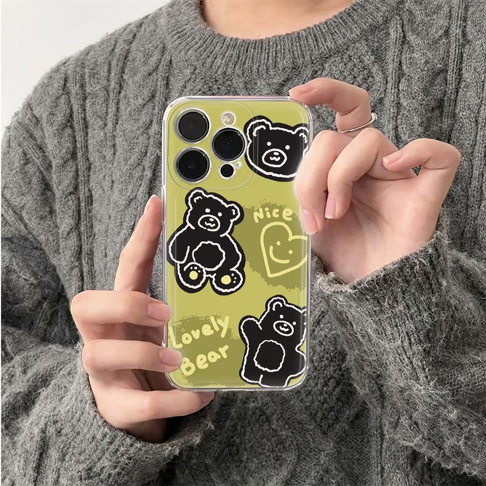 ✅Ốp Điện Thoại Mềm Chống Sốc Hình Gấu Cho Iphone12 7814promax 11 13 6In 6Y8W