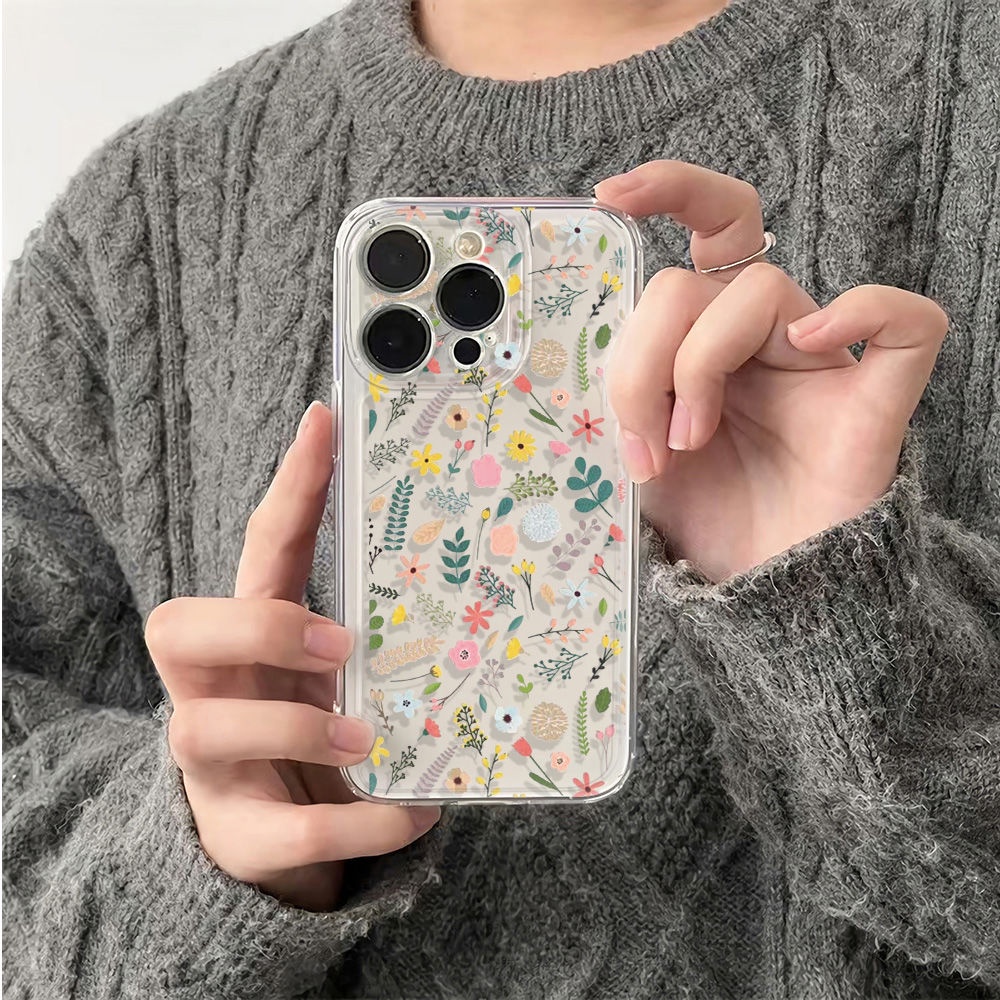 ✅Ốp Điện Thoại Mềm Chống Sốc Họa Tiết Hoa Đơn Giản Cho Iphone 14pro 12 plus11 136In78Max CF4H