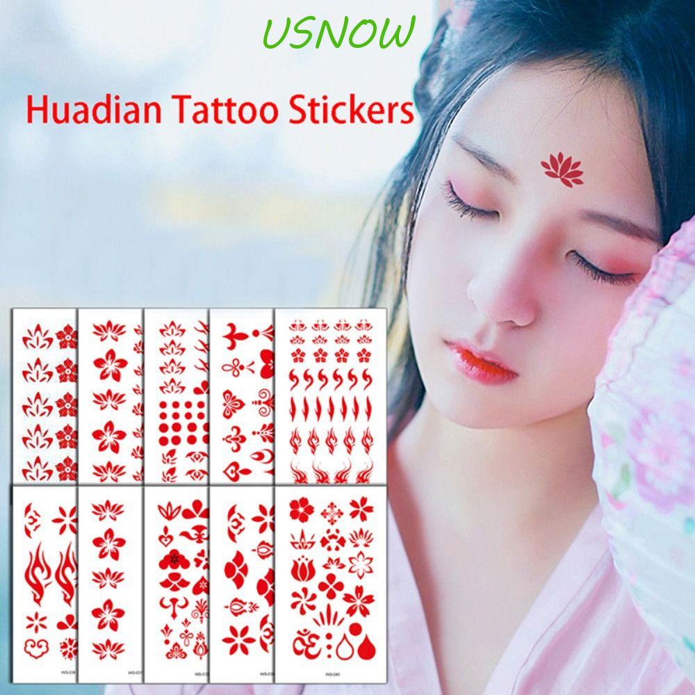 Bộ 30 Tấm Hình Xăm Dán Tạm Thời Họa Tiết Hoa Phong Cách Trung Quốc Cổ Điển Chống Thấm Nước Dùng Trang Trí Cơ Thể