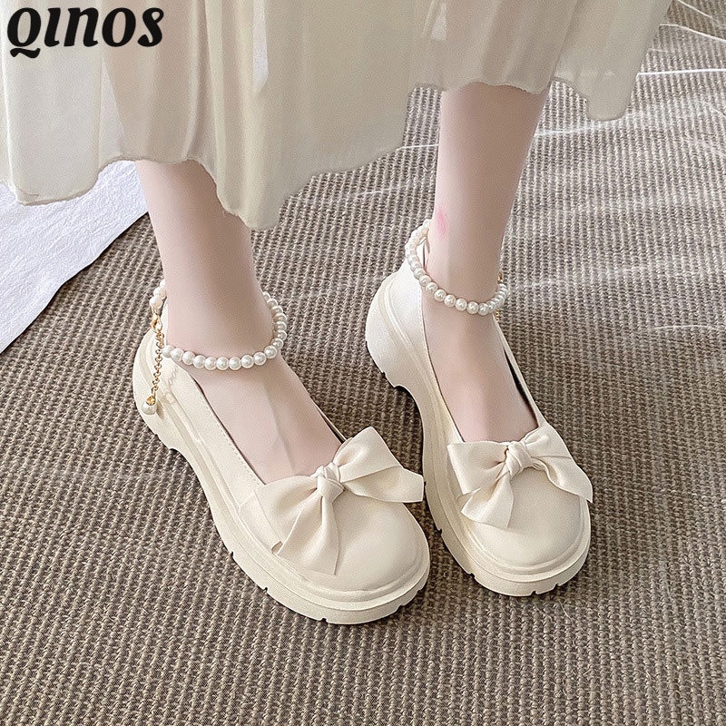 Giày Búp Bê Da Đế Mềm Đính Nơ Xinh Xắn Cho Nữ
