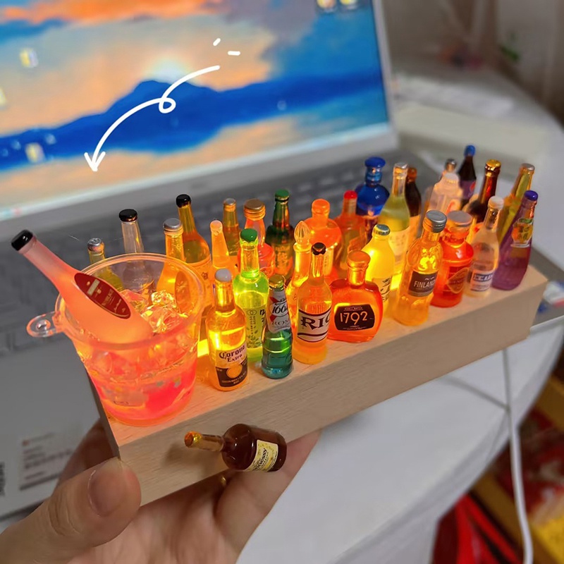 Đồ trang trí Chai Rượu Mini Bằng Nhựa Resin Gọn Nhẹ Trang Trí Nhà Cửa / Làm Quà Tặng Cho Bé DIY