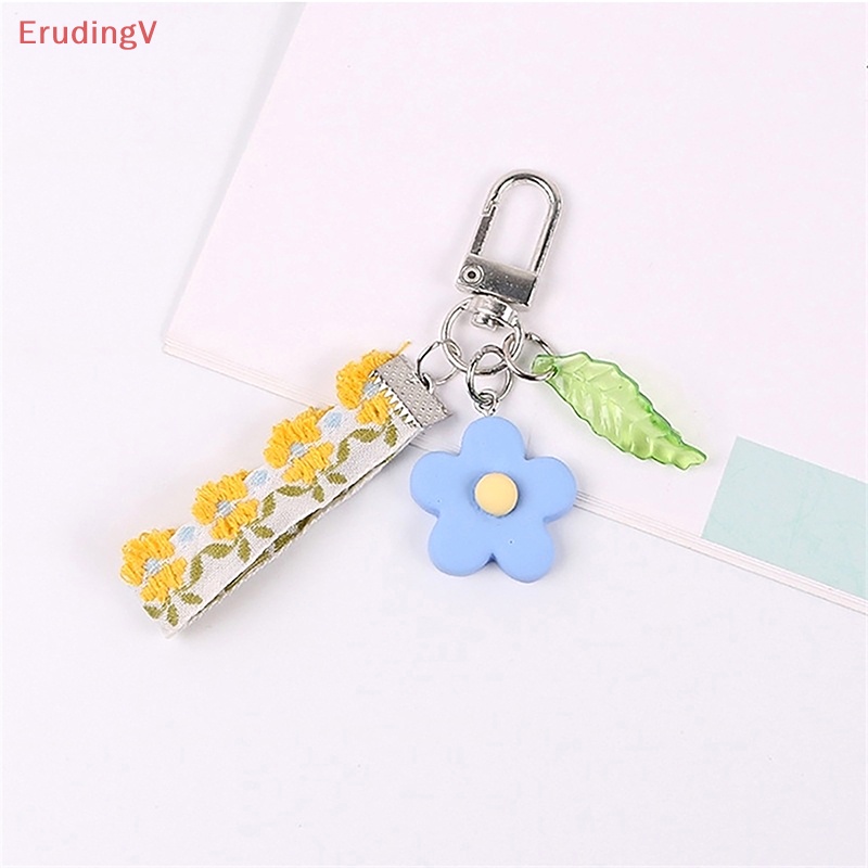 [ErudingV] Móc Khóa Hình Hoa Hướng Dương Xanh Lá Dễ Thương Trang Trí Ba Lô [Mới]