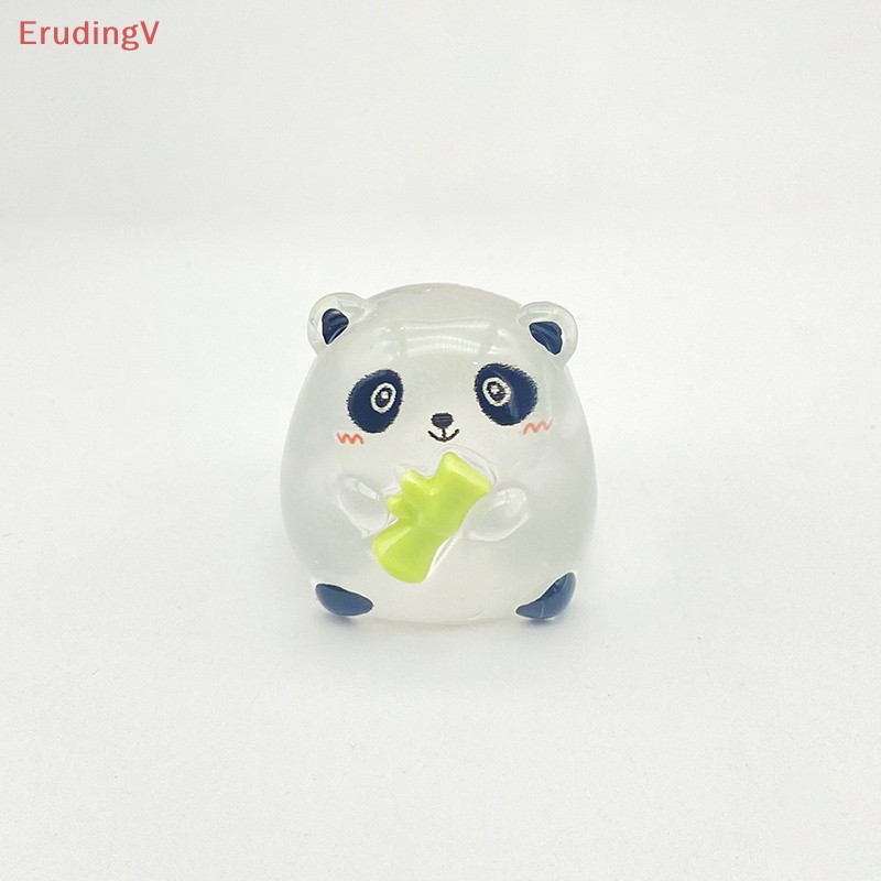 Bộ 2 Kẹp Tóc Nhựa Resin Hình Gấu Trúc Phát Quang DIY