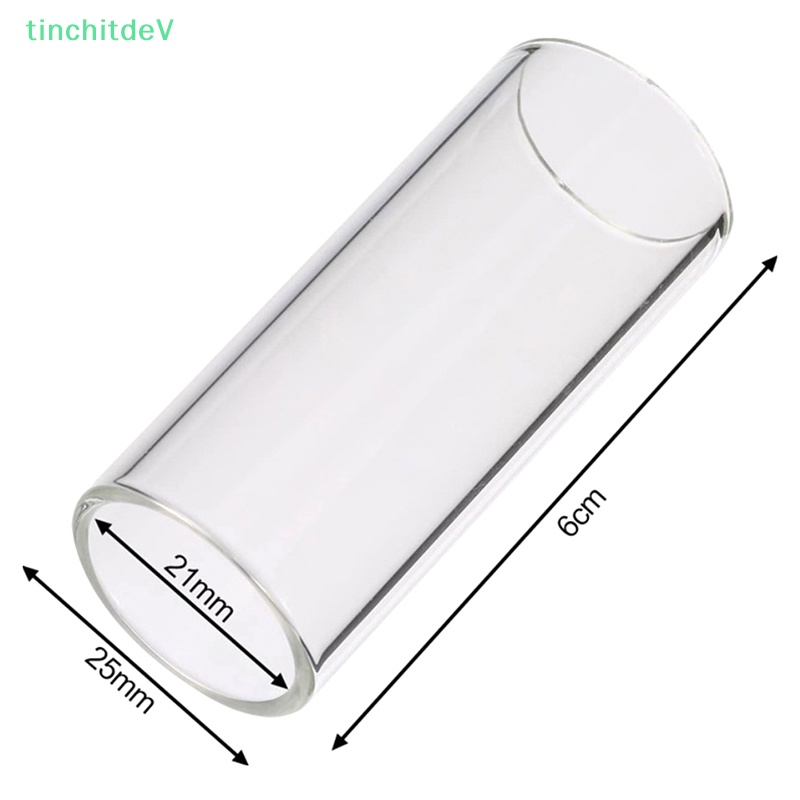 Bộ 2 Thanh Trượt Thuỷ Tinh 60MM Bằng Thép Không Gỉ Màu Bạc Cho Đàn Guitar Bass