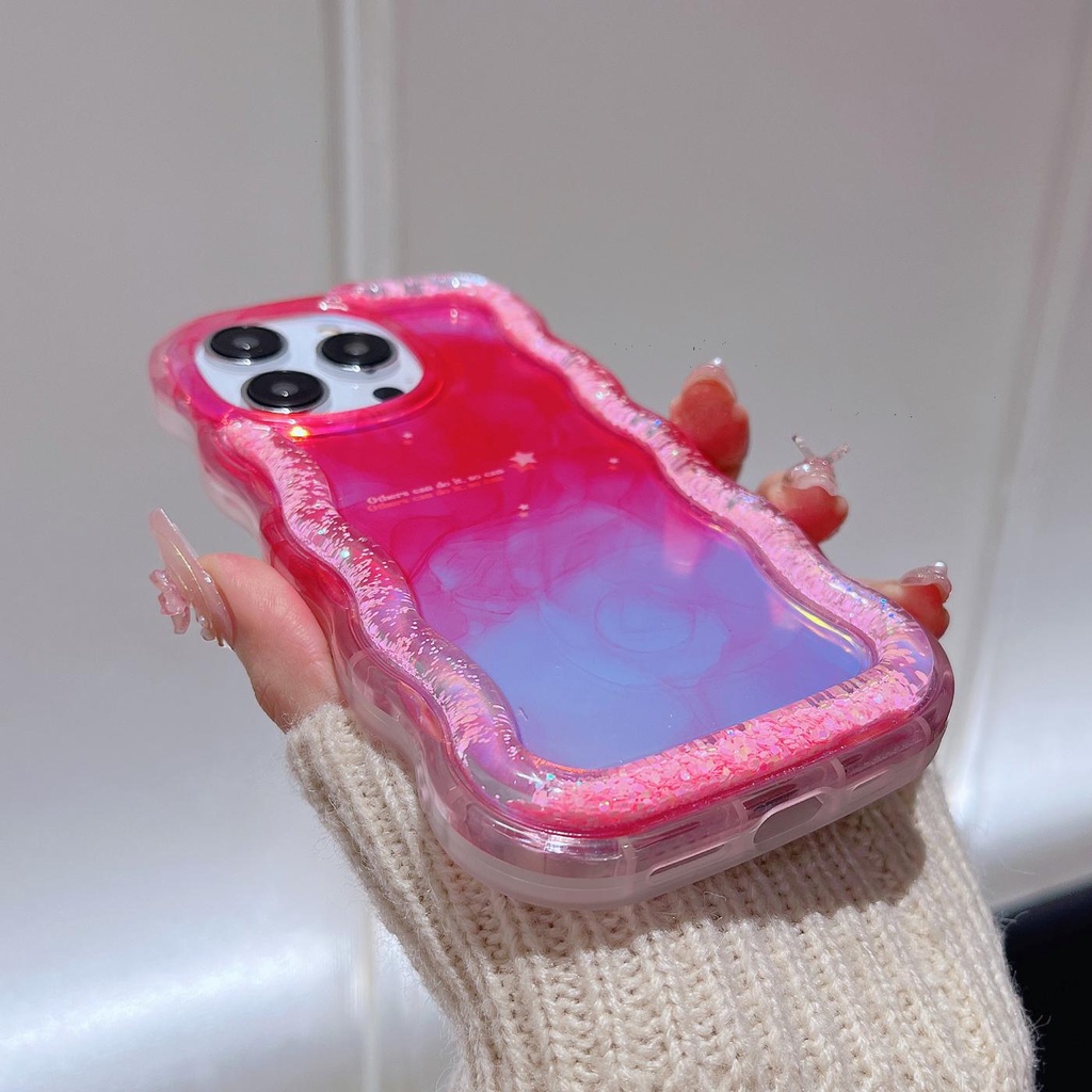 Ốp Điện Thoại TPU Mềm Trong Suốt Phối Kim Tuyến Nước Chống Sốc Cho iPhone 12 13 14 Pro Max