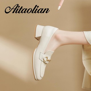 Giày Lười Da Đế Dày 3cm Thời Trang Cho Nữ