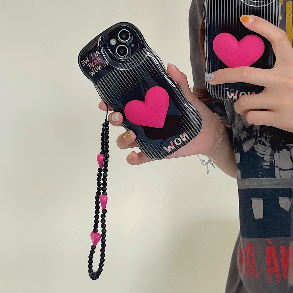 Ốp Điện Thoại TPU Mềm Chống Sốc Có Dây Đeo Tay Cho IPhone 14 13 12 11 Pro Max