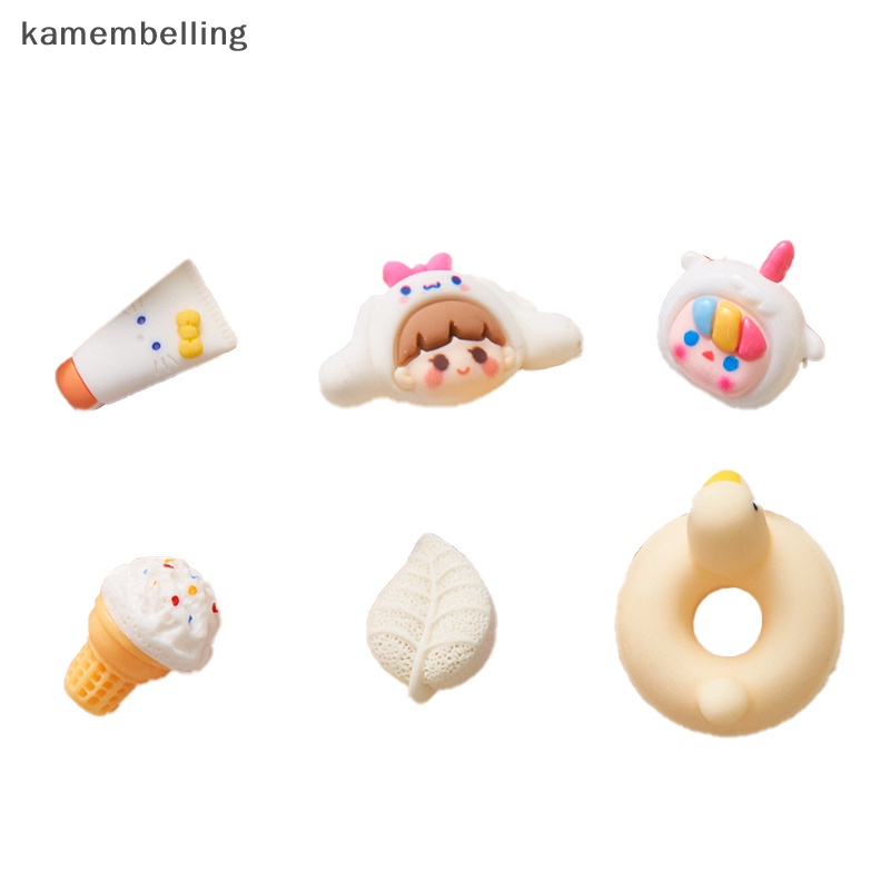 Kamembelling Phụ Kiện Trang Trí Điện Thoại / Móc Khóa Hình Động Vật Hoạt Hình Bằng Nhựa Resin Dễ Thương DIY