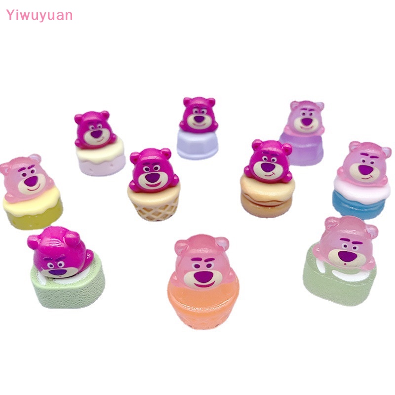 1 Mô Hình Bánh Kem Dâu Tây Mini Bằng Nhựa Phát Quang Đáng Yêu Mới