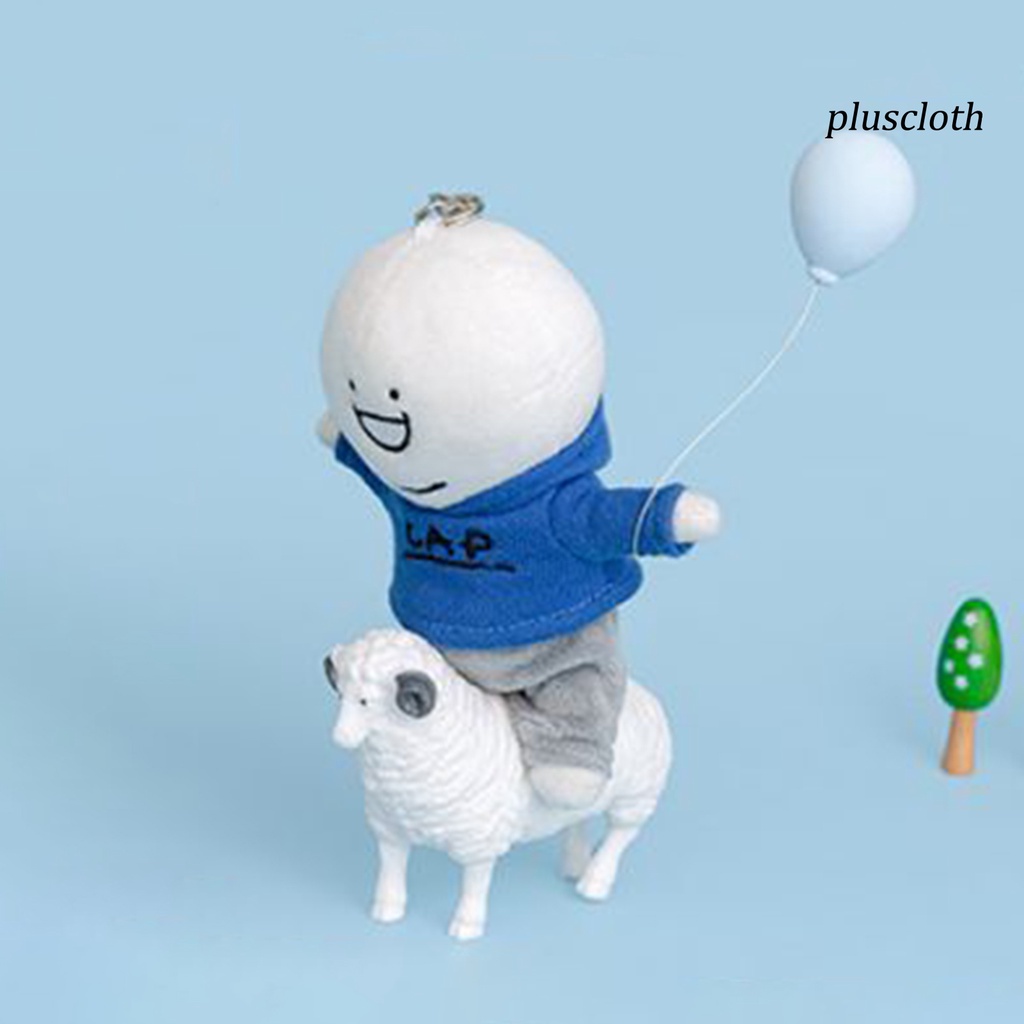 < Plus > Móc Khóa Búp Bê Nhồi Bông Hoạt Hình Màu Xanh Dương 12cm Có Khóa Sắt Dễ Thương Có Thể Thay Đổi Trang Trí Ba Lô Quà Tặng Cho Cặp