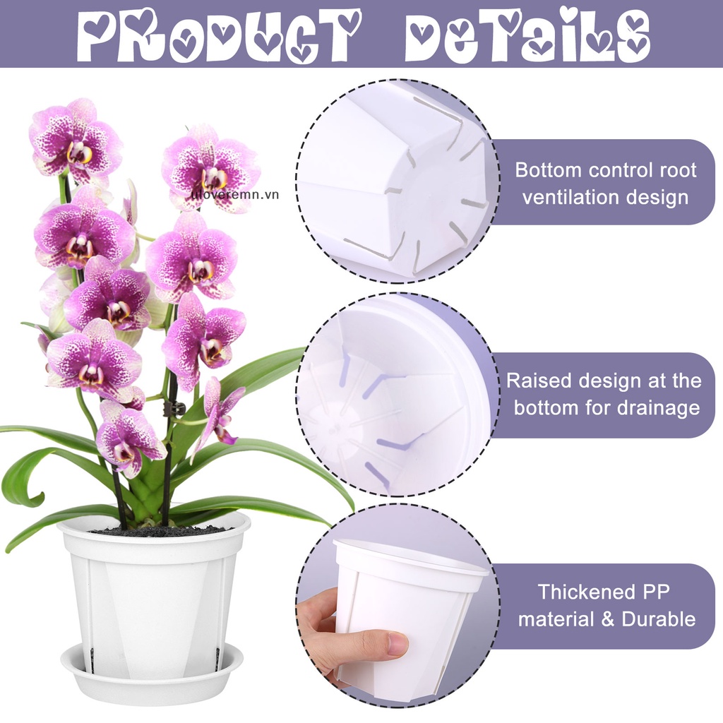 Bộ 36 Chậu Nhựa Trồng Cây Kèm Khay Và 100 Nhãn Dán 3 Kích Cỡ Khác Nhau