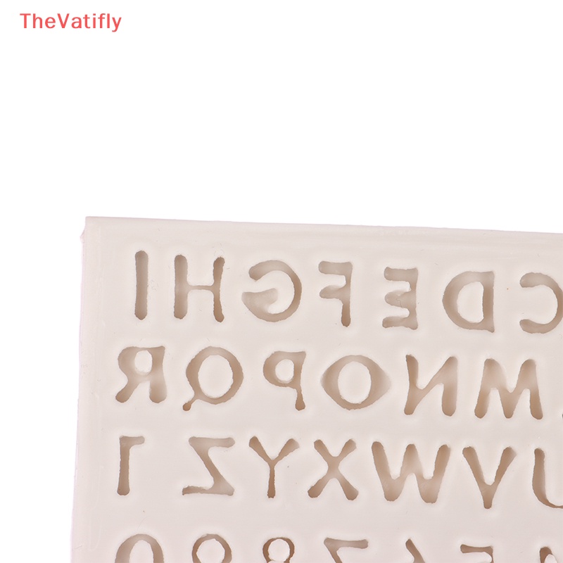 [Thevalifly] 1 Cái Khuôn Silicone Làm Kẹo Đường Trang Trí Bánh Kem DIY Hình Chữ Cái
