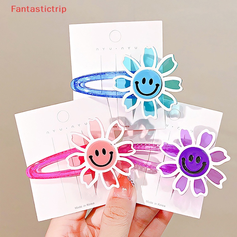 Kẹp Tóc Hình Hoa Hướng Dương Màu Kẹo Ngọt Trong Suốt Dành Cho Bạn Gái Mới